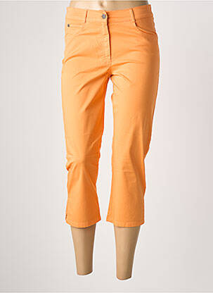 Pantacourt tissage popeline taille normale orange FRANCE RIVOIRE femme