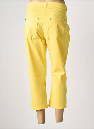 Pantacourt tissage popeline taille normale jaune FRANCE RIVOIRE femme