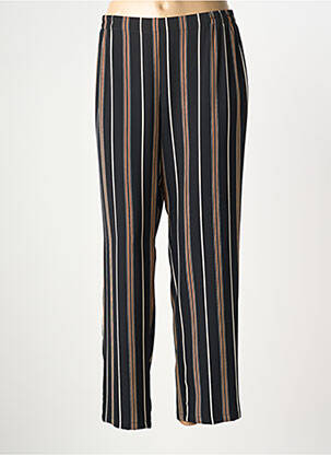 Pantalon droit taille élastique taille normale noir TELMAIL femme