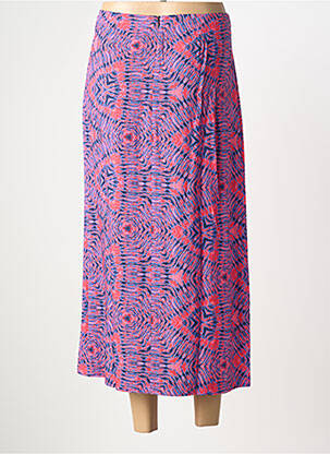 Jupe longue fermeture zippée au dos rose TELMAIL femme