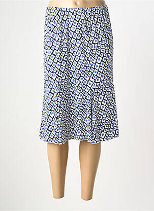 Jupe mi-longue stretch bleu TELMAIL femme
