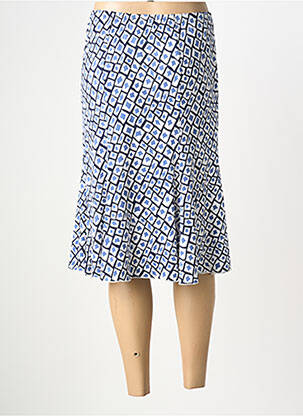 Jupe mi-longue stretch bleu TELMAIL femme