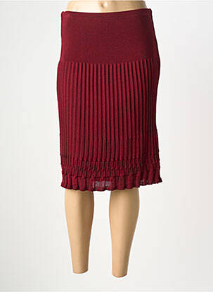 Jupe mi-longue taille normale rouge TELMAIL femme