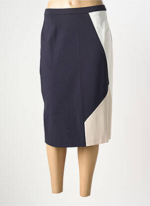 Jupe mi-longue taille normale bleu FRANCE RIVOIRE femme