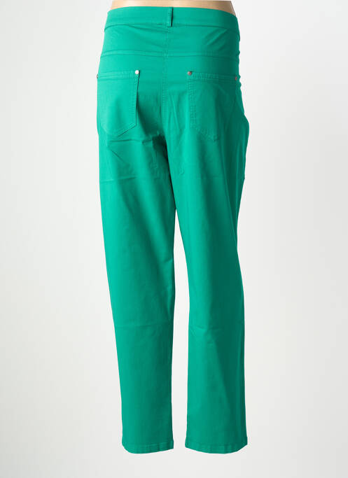 Pantalon slim tissage popeline taille normale vert FRANCE RIVOIRE femme