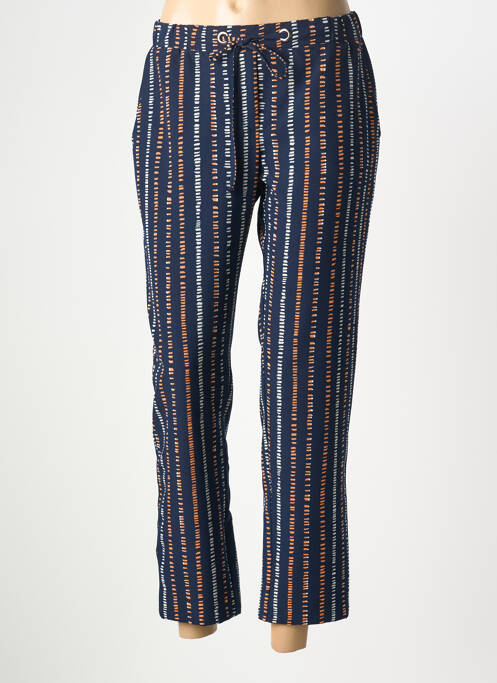 Pantalon 7/8 stretch taille normale bleu FRANCE RIVOIRE femme