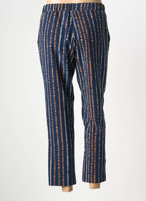 Pantalon 7/8 stretch taille normale bleu FRANCE RIVOIRE femme