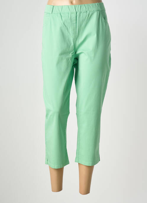 Pantacourt taille élastique taille normale vert FRANCE RIVOIRE femme