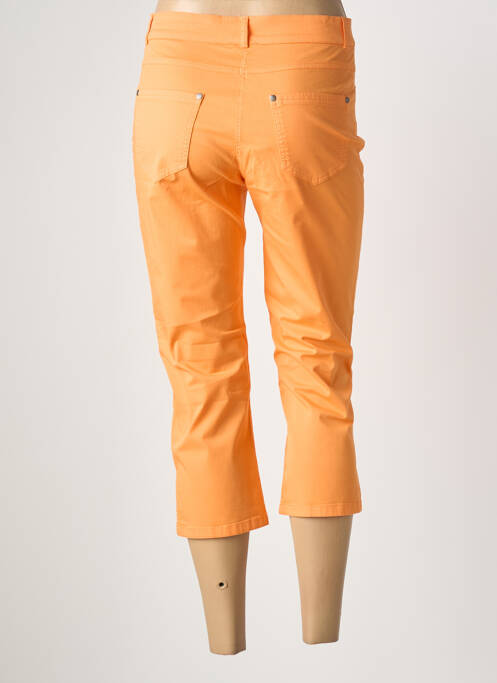 Pantacourt tissage popeline taille normale orange FRANCE RIVOIRE femme