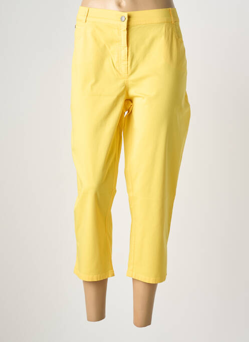 Pantacourt tissage popeline taille normale jaune FRANCE RIVOIRE femme