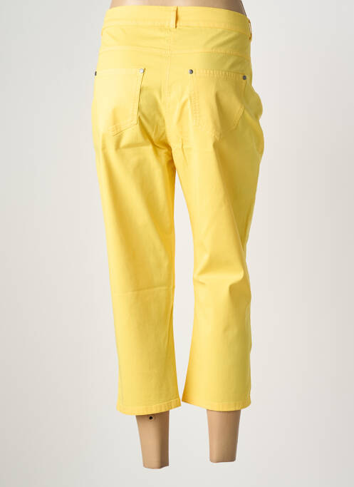 Pantacourt tissage popeline taille normale jaune FRANCE RIVOIRE femme