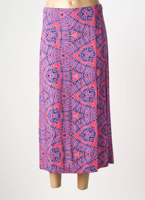 Jupe longue fermeture zippée au dos rose TELMAIL femme