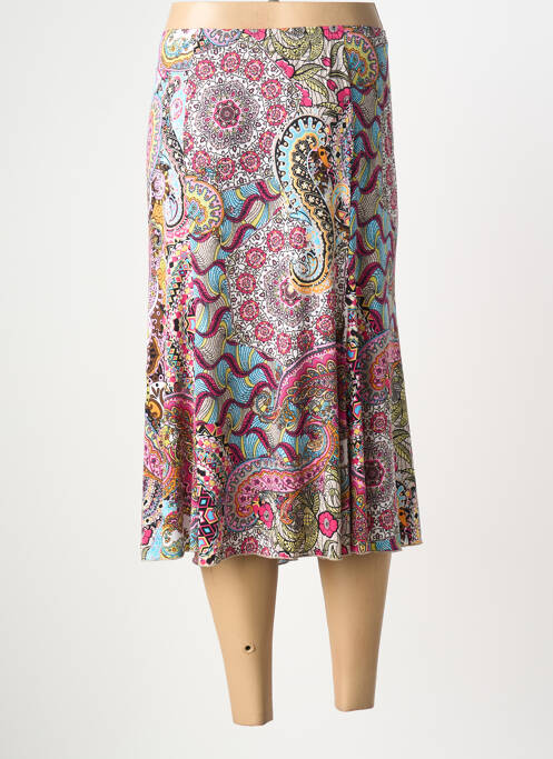 Jupe mi-longue taille normale rose TELMAIL femme