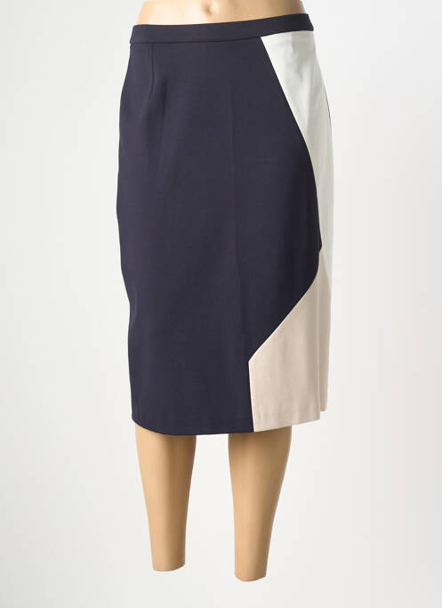 Jupe mi-longue stretch bleu FRANCE RIVOIRE femme