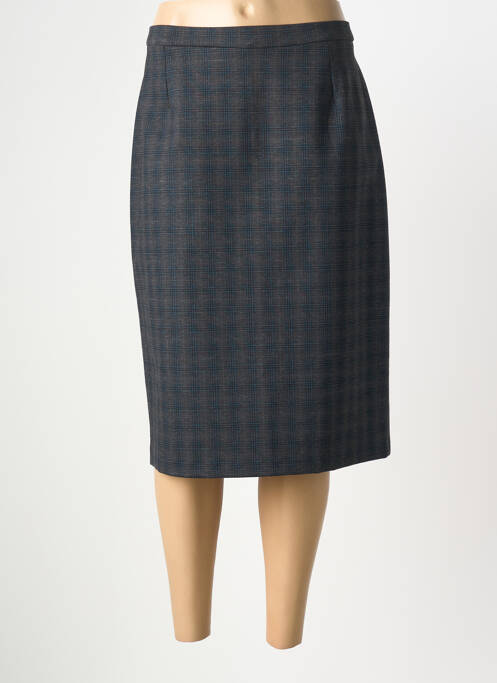Jupe mi-longue stretch gris FRANCE RIVOIRE femme