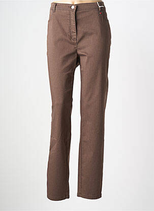 Pantalon droit stretch taille normale marron TONI femme