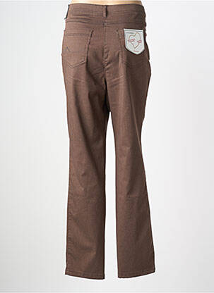 Pantalon droit stretch taille normale marron TONI femme