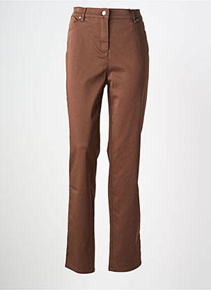 Pantalon droit stretch taille normale marron TONI femme