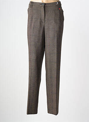 Pantalon droit stretch taille normale marron TONI femme
