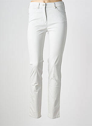 Pantalon slim tissage popeline taille normale gris TONI femme