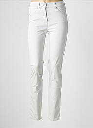 Pantalon slim tissage popeline taille normale gris TONI femme