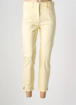 Pantalon 7/8 stretch taille normale jaune TONI femme
