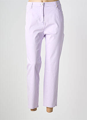 Pantalon 7/8 stretch taille normale violet TONI femme