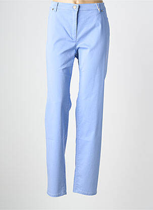 Pantalon droit stretch taille normale bleu TONI femme