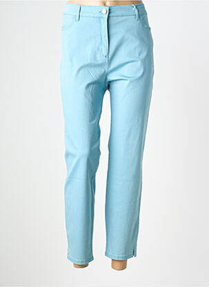 Pantalon 7/8 stretch taille normale bleu TONI femme
