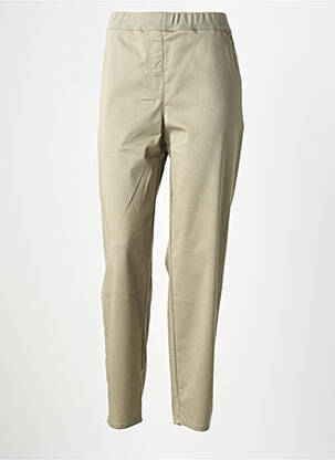 Pantalon droit stretch taille normale vert TONI femme