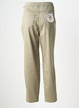 Pantalon droit stretch taille normale vert TONI femme