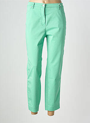 Pantalon 7/8 stretch taille normale vert TONI femme