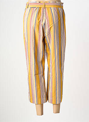 Pantacourt coupe droite taille normale jaune TONI femme