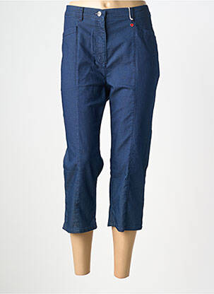 Pantacourt stretch taille normale bleu TONI femme