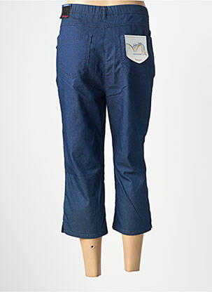 Pantacourt stretch taille normale bleu TONI femme