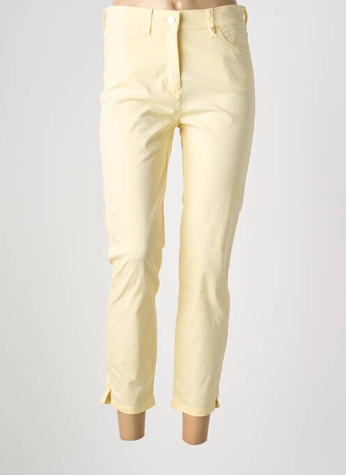 Pantalon 7/8 stretch taille normale jaune TONI femme