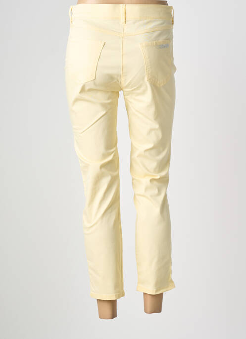 Pantalon 7/8 stretch taille normale jaune TONI femme