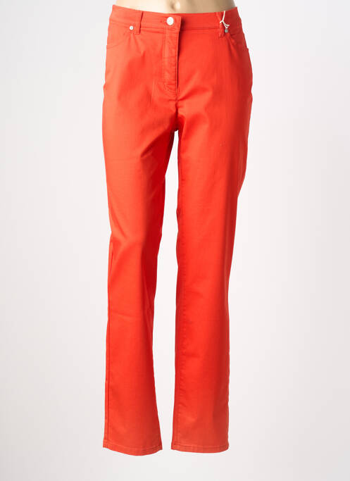 Pantalon droit stretch taille normale rouge TONI femme