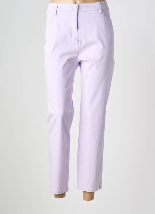 Pantalon 7/8 stretch taille normale violet TONI femme