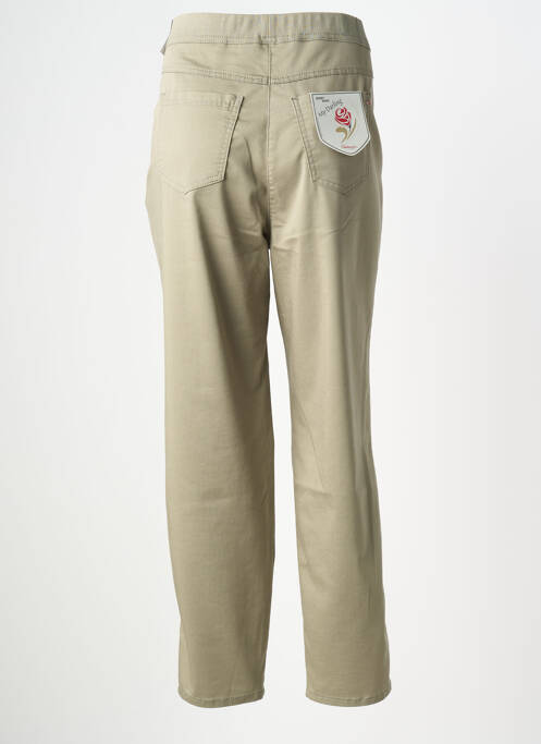 Pantalon droit stretch taille normale vert TONI femme