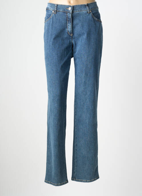 Jeans coupe droite stretch taille normale bleu TONI femme
