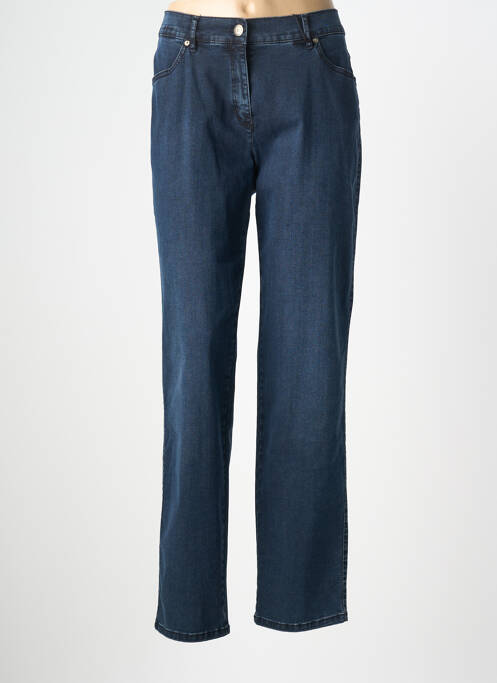 Jeans coupe droite stretch taille normale bleu TONI femme