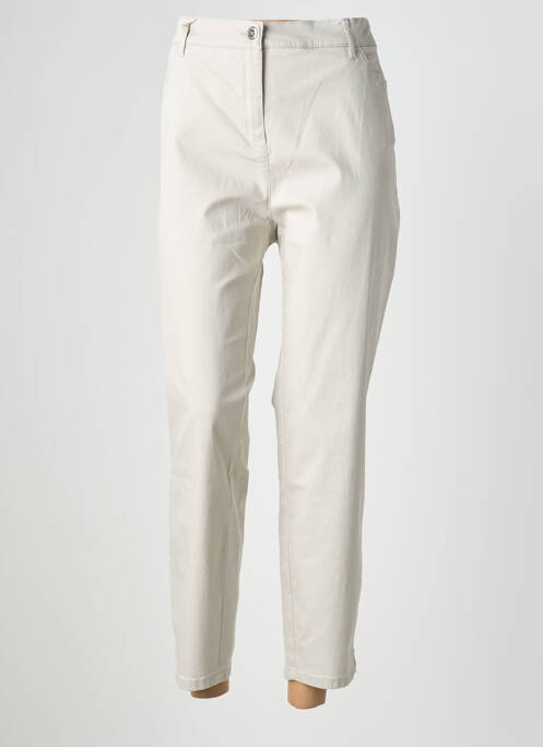 Pantalon 7/8 stretch taille normale beige TONI femme