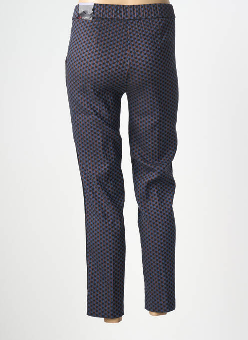 Pantalon 7/8 stretch taille normale bleu TONI femme