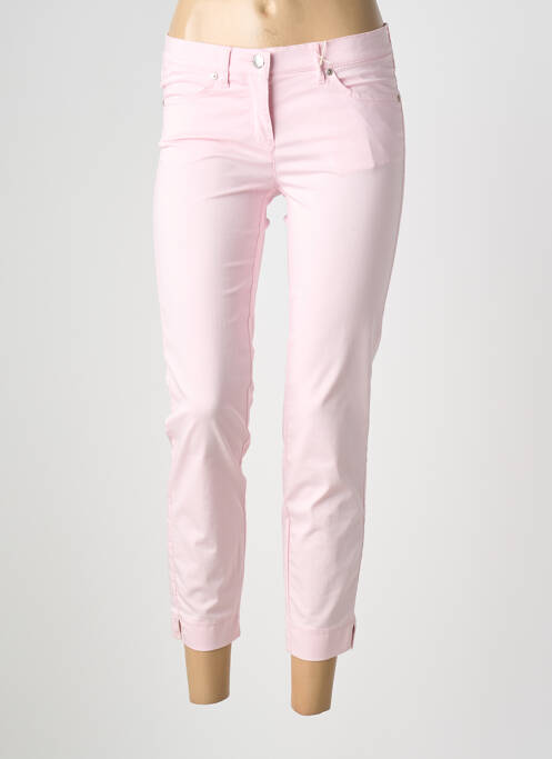 Pantalon 7/8 stretch taille normale rose TONI femme
