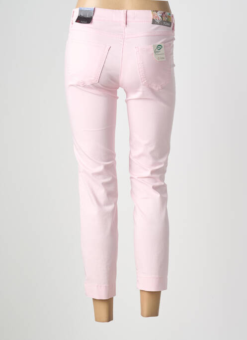 Pantalon 7/8 stretch taille normale rose TONI femme