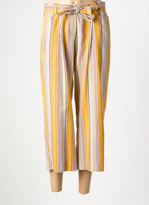 Pantacourt coupe droite taille normale jaune TONI femme