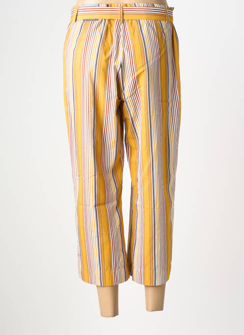 Pantacourt coupe droite taille normale jaune TONI femme