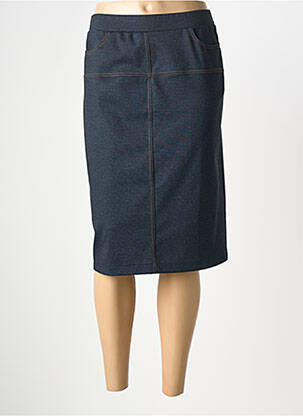 Jupe mi-longue coupe droite bleu TELMAIL femme