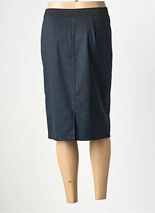 Jupe mi-longue coupe droite bleu TELMAIL femme